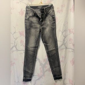 Acid washed stretch slight distressing frayed ankle bought brand new never worn